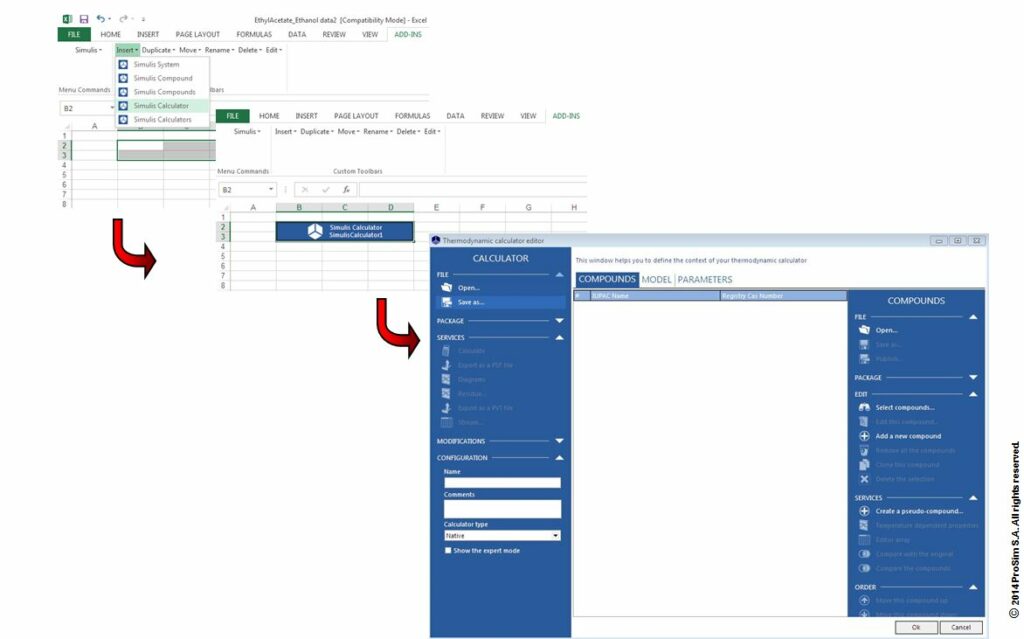 Access rigorous thermodynamic in Excel with Simulis Thermodynamics - Thermodynamic calculation