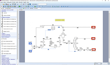 mono pressure process - acid nitric production - simulation