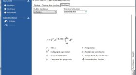 Description des réactions chimiques - logiciel modélisation et calculs