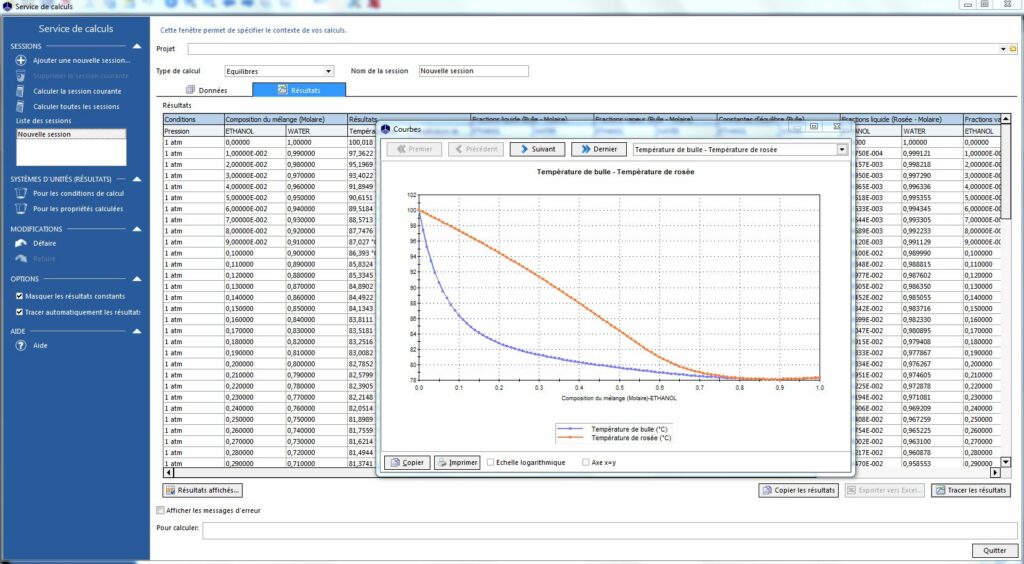 Thermodynamic calculation in Excel - modeling