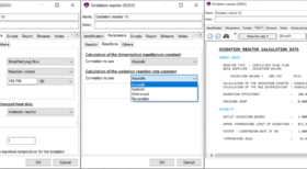 Oxidation reactor - process simulation